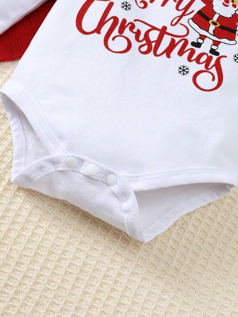 Baby 4 Piece Christmas Bodysuit Outfit