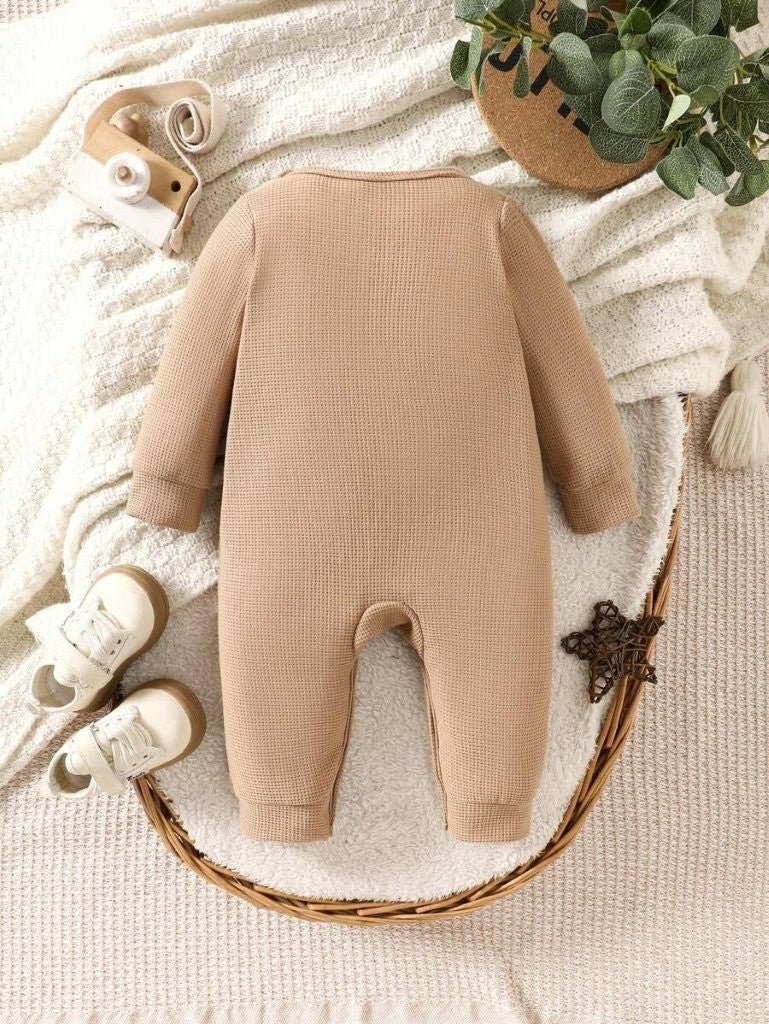 Baby Coffee Brown Rainbow Pattern Jumpsuit