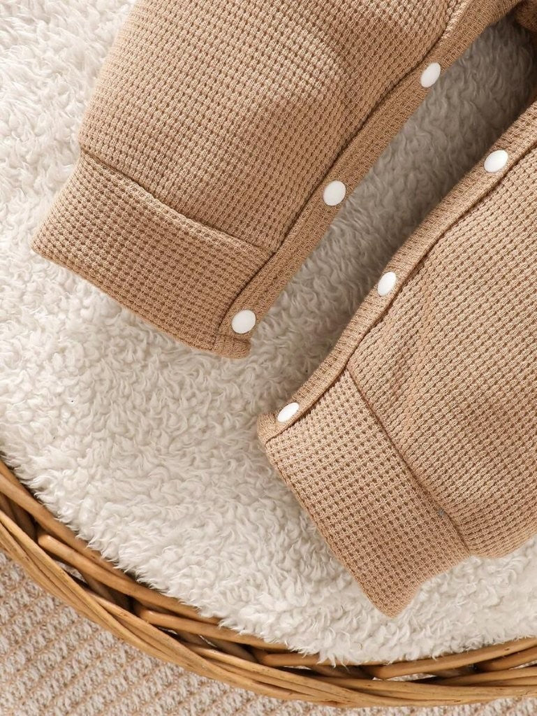 Baby Coffee Brown Rainbow Pattern Jumpsuit