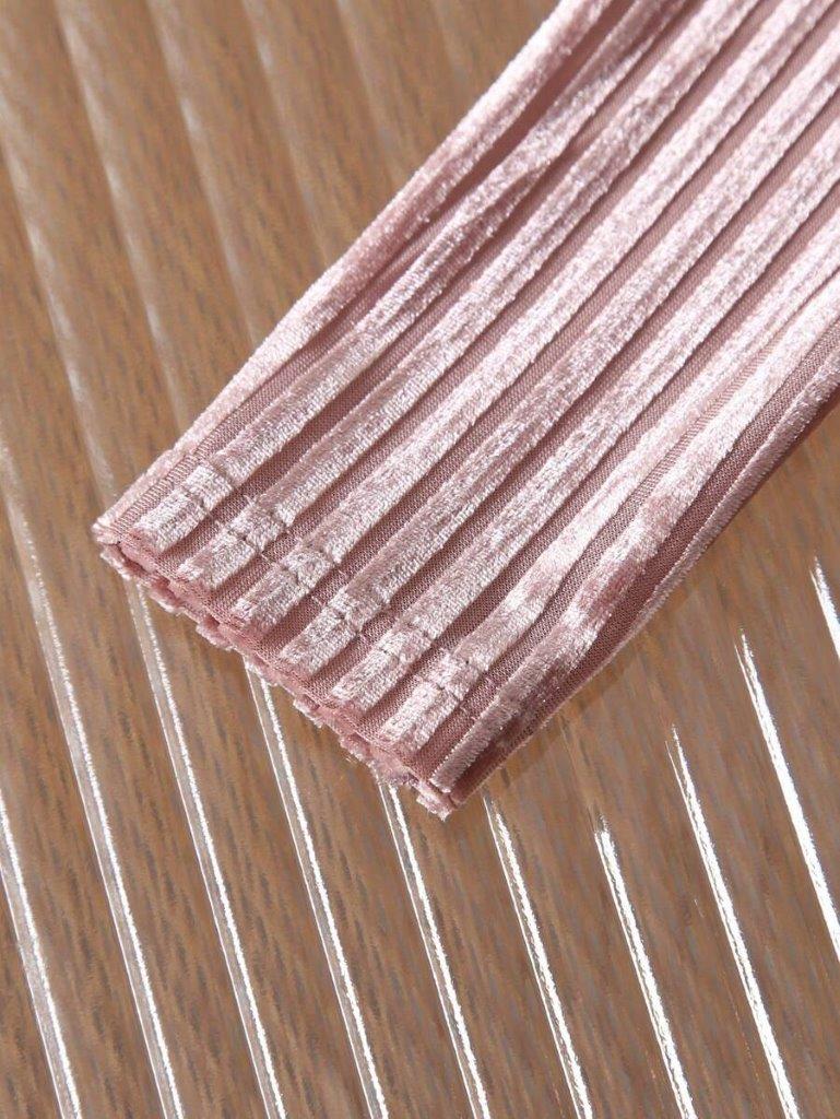 Baby Velvet Stripe Pattern Dress