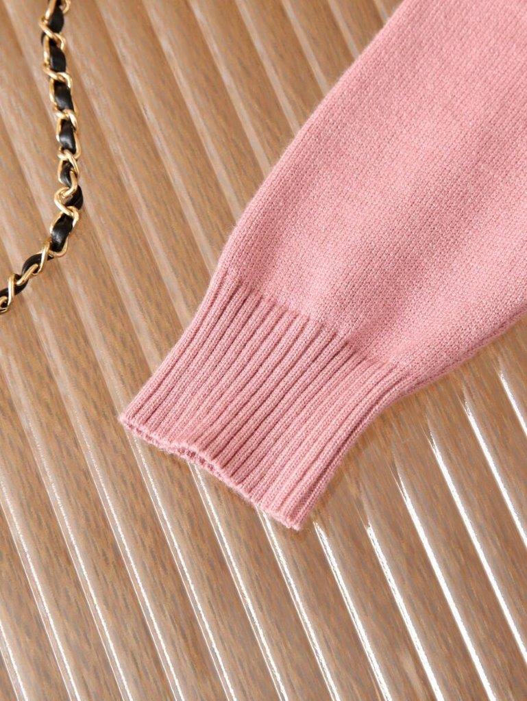 Baby Pink Turtle Knitted Dress