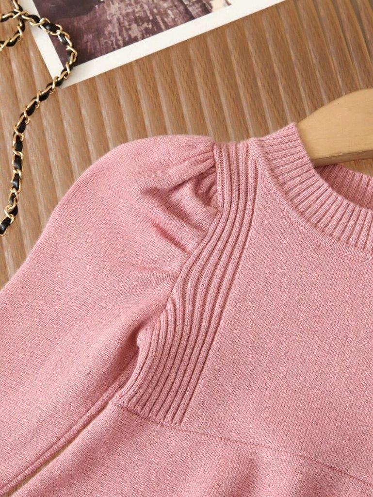 Baby Pink Turtle Knitted Dress