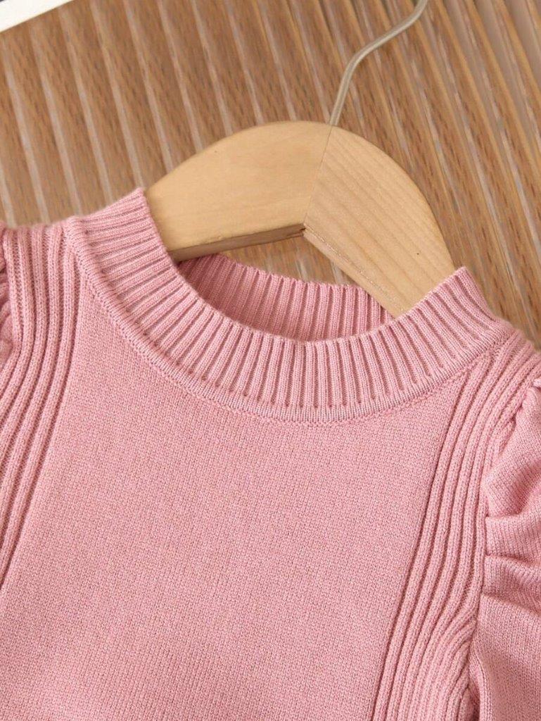 Baby Pink Turtle Knitted Dress