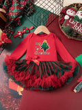 Baby First Christmas Bodysuit Dress With Headband
