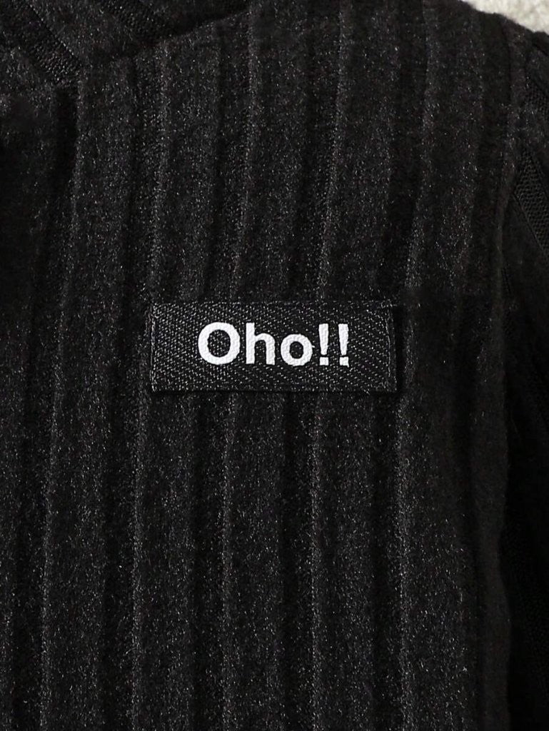 Baby Black Stripe Fleece Jumpsuit With Beanie
