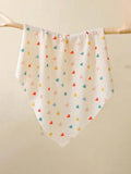 Baby Colour Heart Muslin Blanket