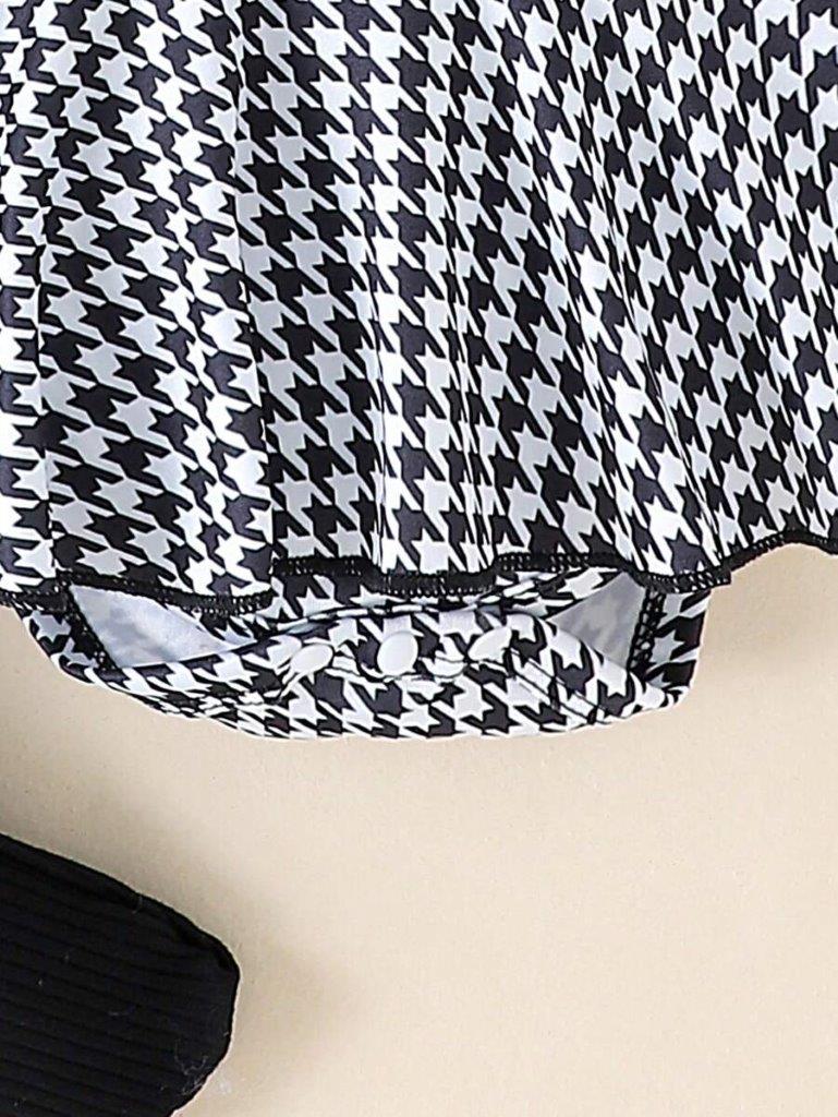 Baby 3 Piece Black And White Bodysuit Dress Set