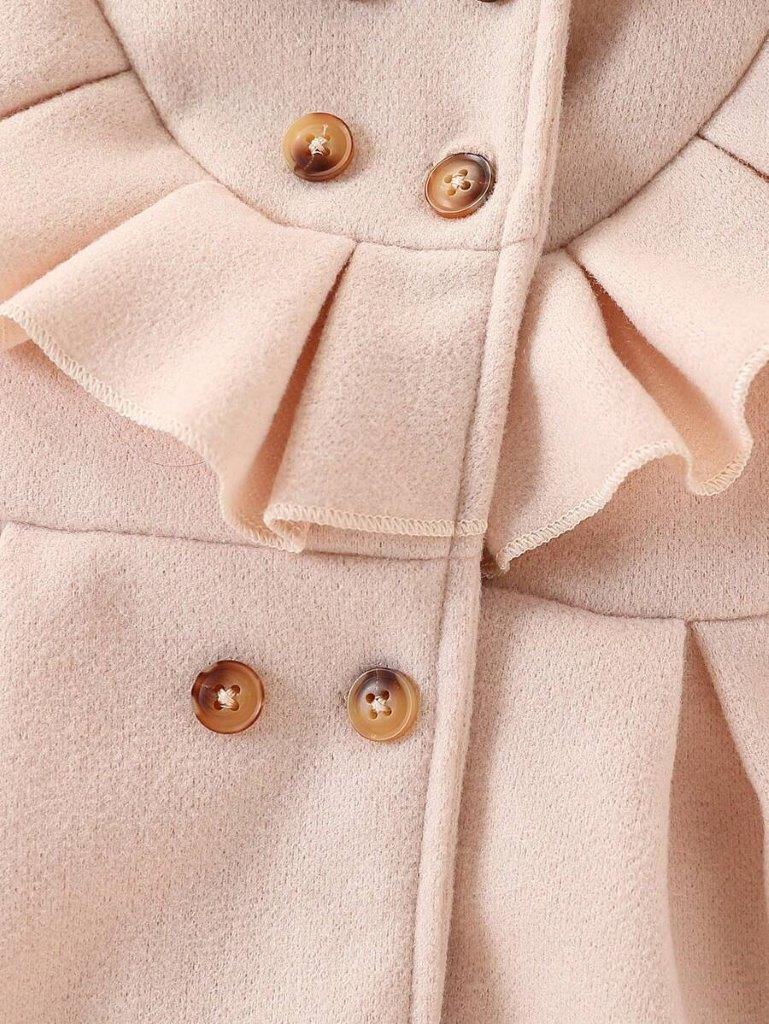 Baby Frilled Pattern Button Coat