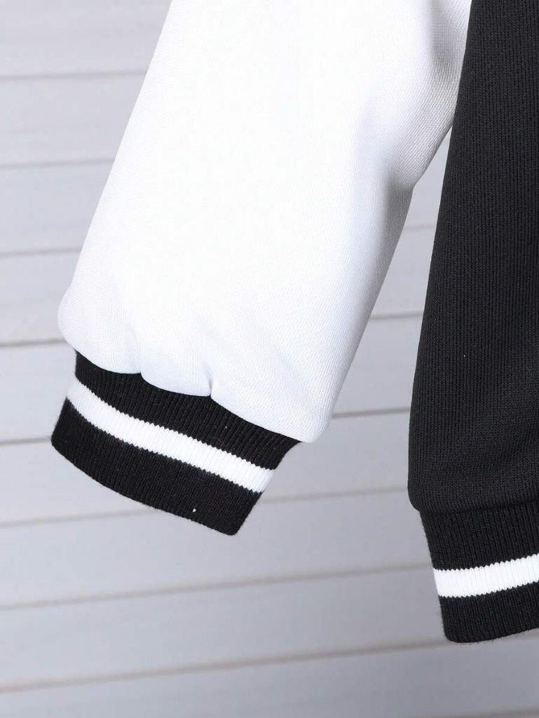 Baby Varsity Jacket And Pants Set Black