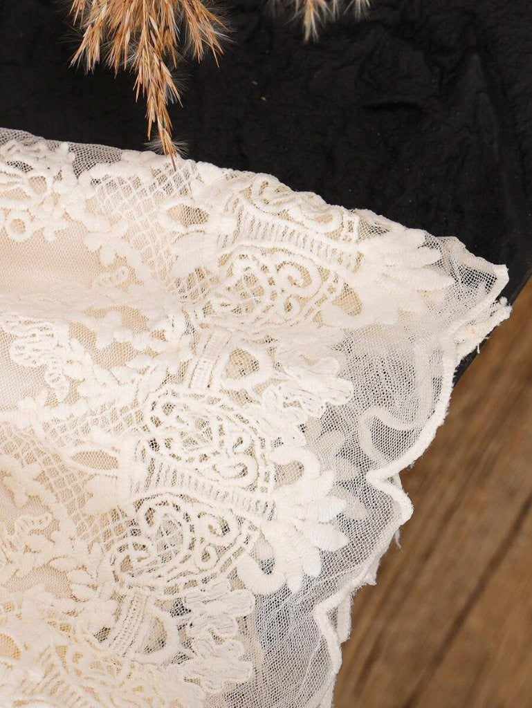 Baby Lace Mesh Princess Dress Beige
