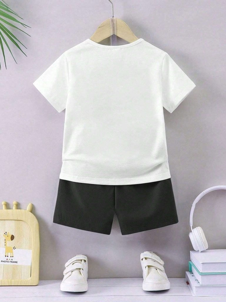 Baby White One Year Old Birthday Tee And Shorts Set