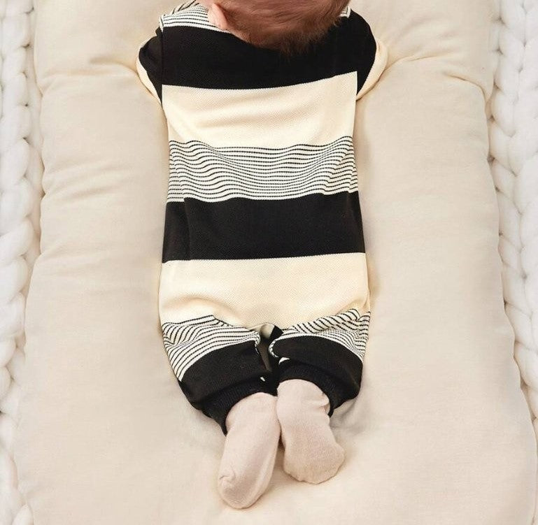 Baby Knit Striped Jumpsuit