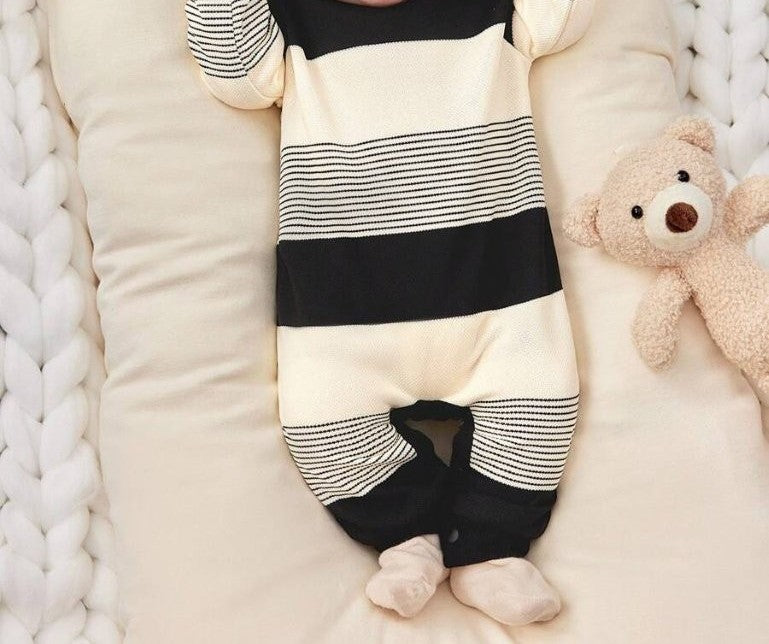 Baby Knit Striped Jumpsuit