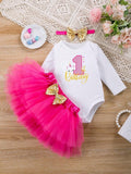 Baby One Year Old Birthday Set Gold