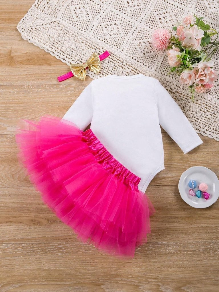 Baby One Year Old Birthday Set Gold
