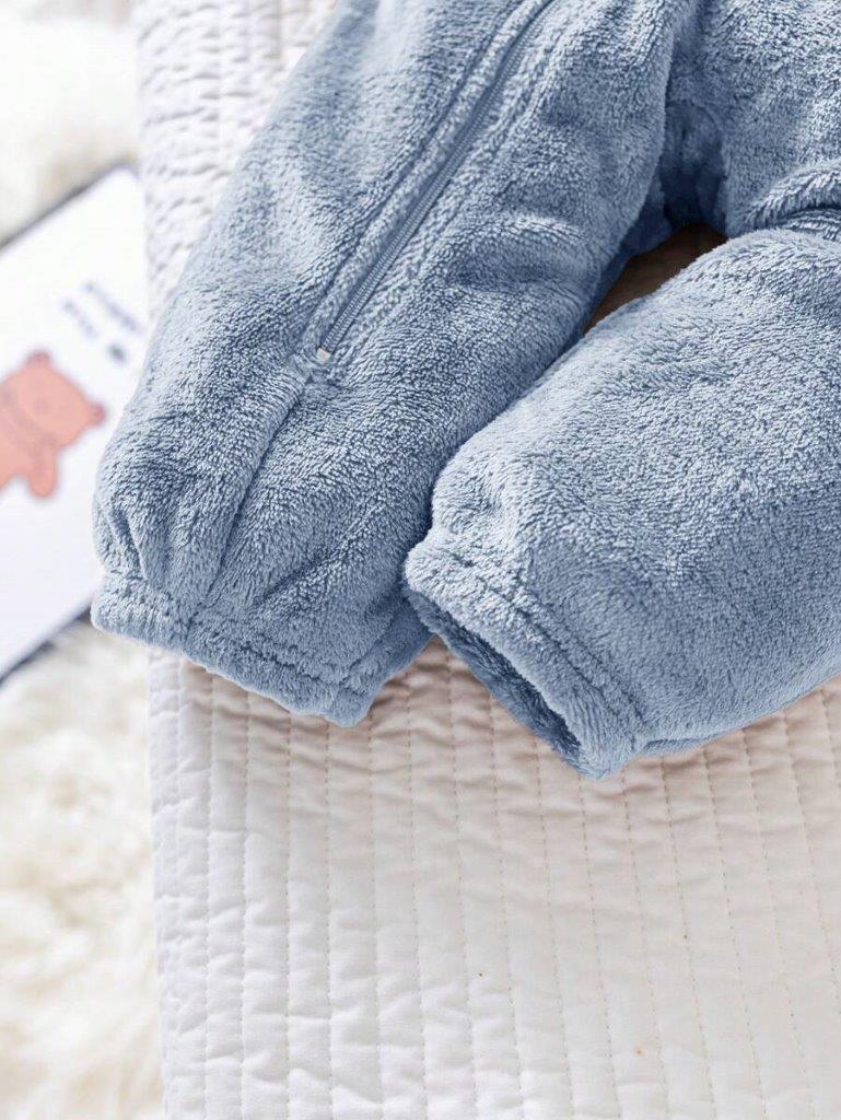 Baby 3D Teddy Ears Blue Jumpsuit