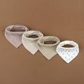 100% Cotton Stylish Bandana Bibs 4 Piece Dotted