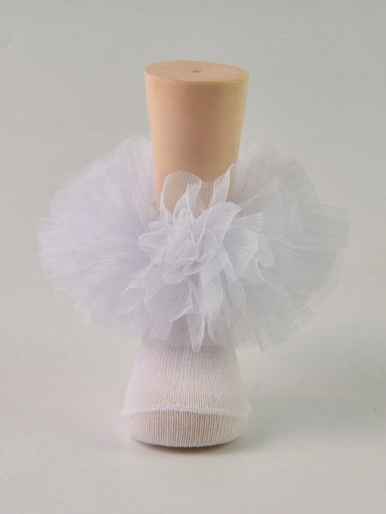 Baby Princess Ankle Socks White 0-6 Months