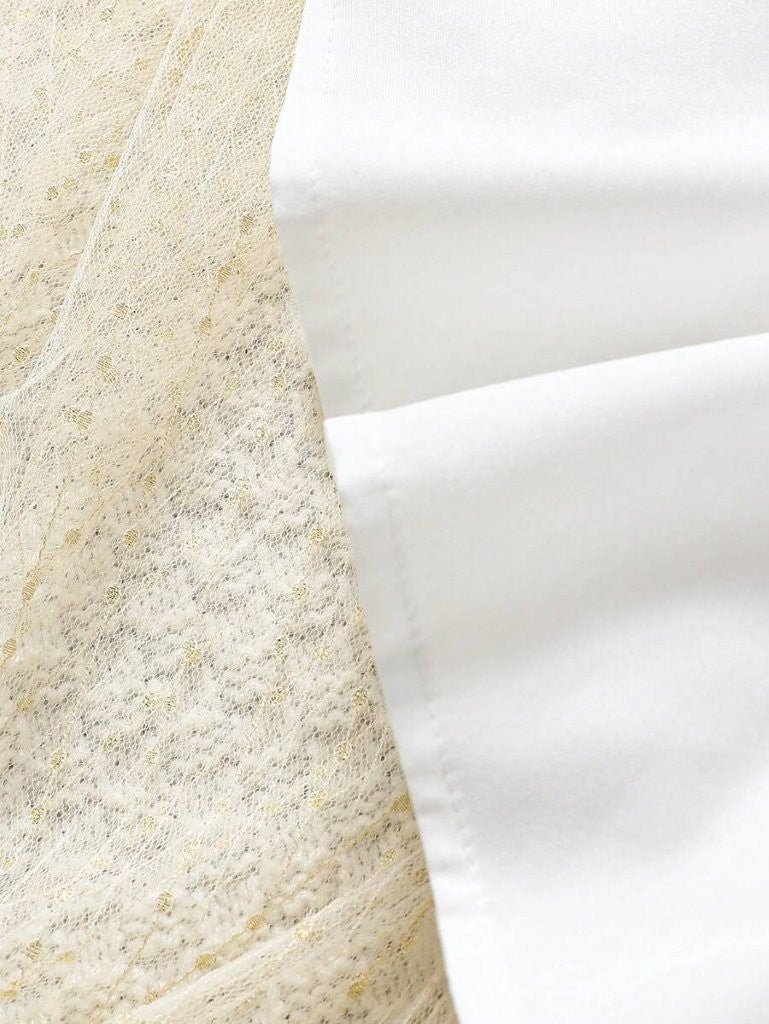 Baby White Button Dress With Denim Top ( Excl Bag)
