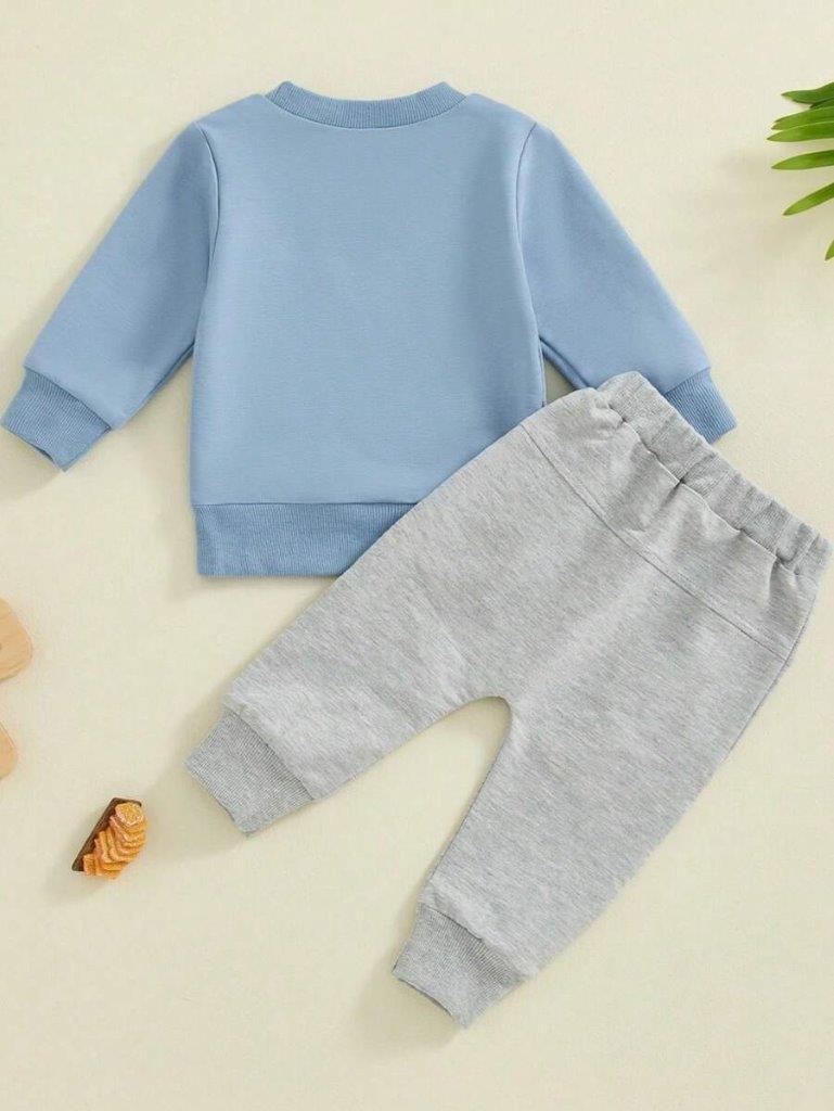 Baby Dad's Little Dude Pullover And Pants Set