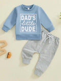 Baby Dad's Little Dude Pullover And Pants Set