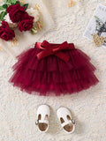 Baby Burgundy Tulle Skirt