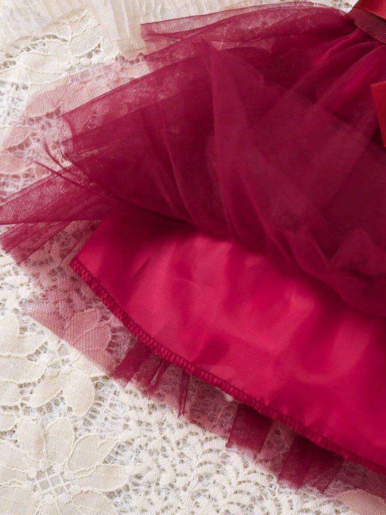Baby Burgundy Tulle Skirt