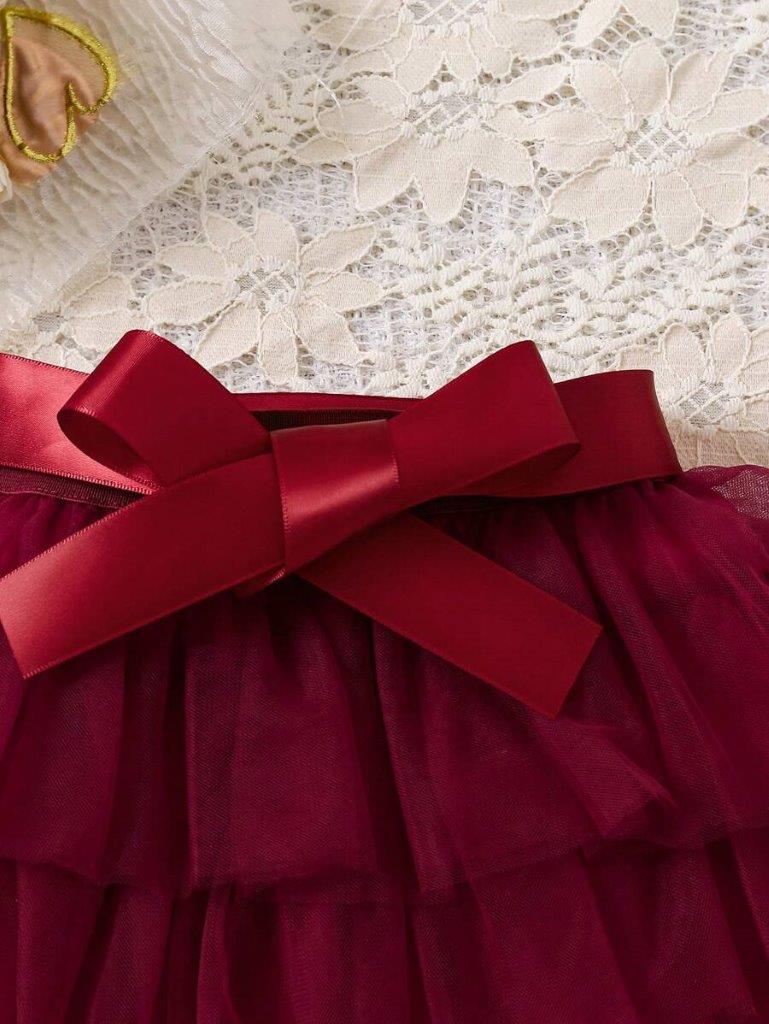 Baby Burgundy Tulle Skirt