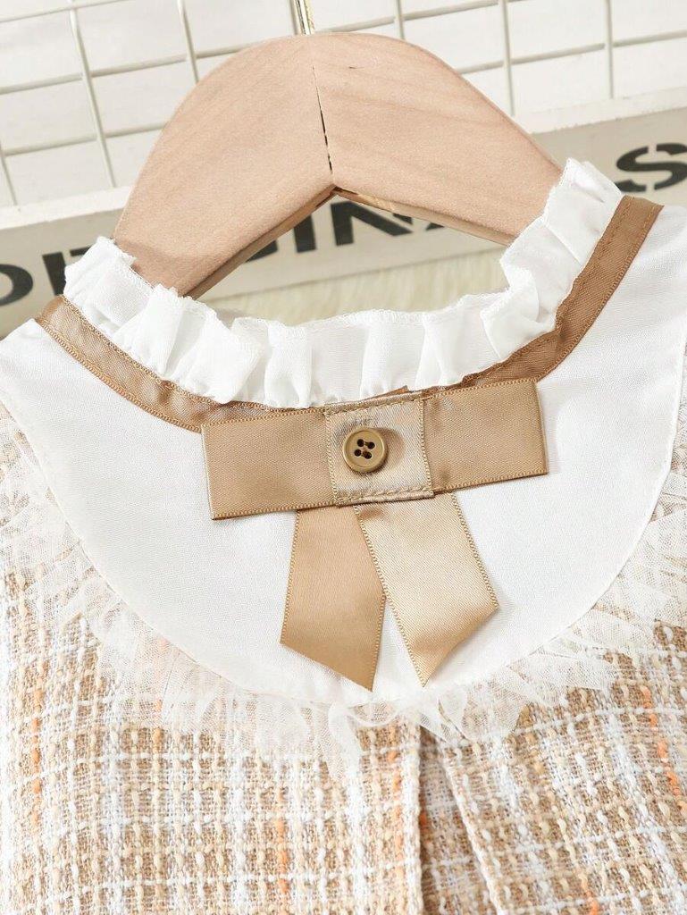 Toddler Girls Elegant Frilled Bow Dress