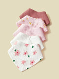 100% Cotton Stylish Bandana Bibs 5 Piece