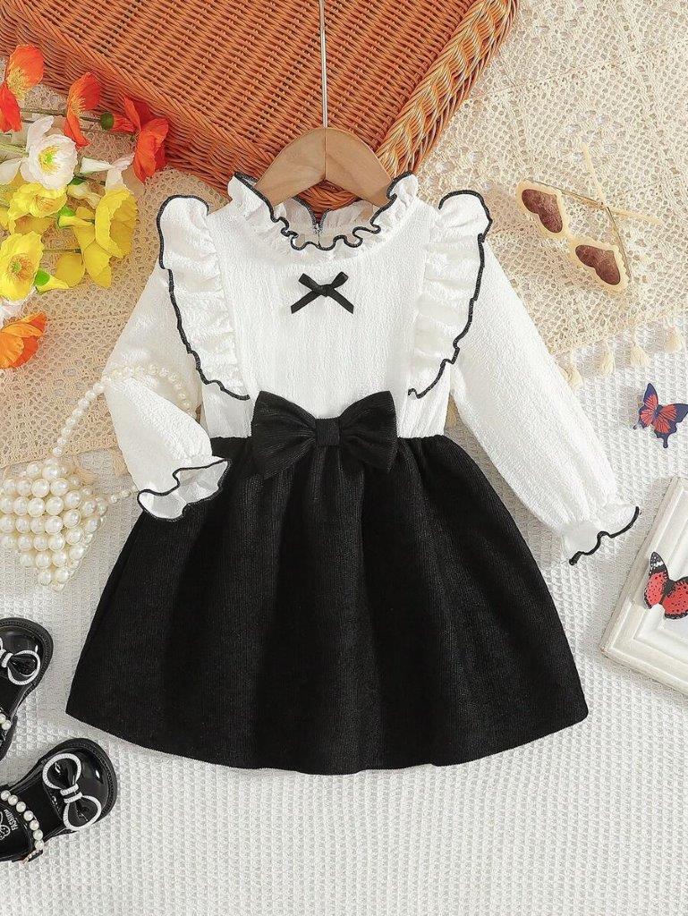 Baby Corduroy Front Bow Dress