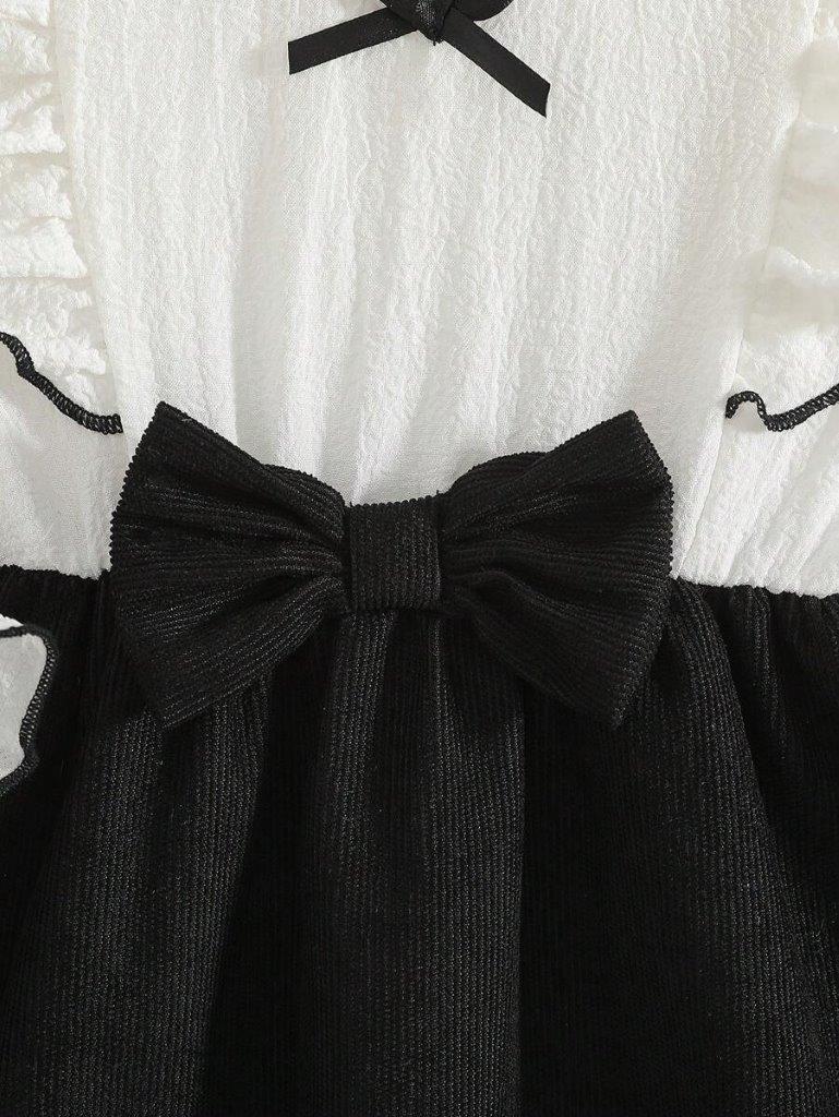 Baby Corduroy Front Bow Dress