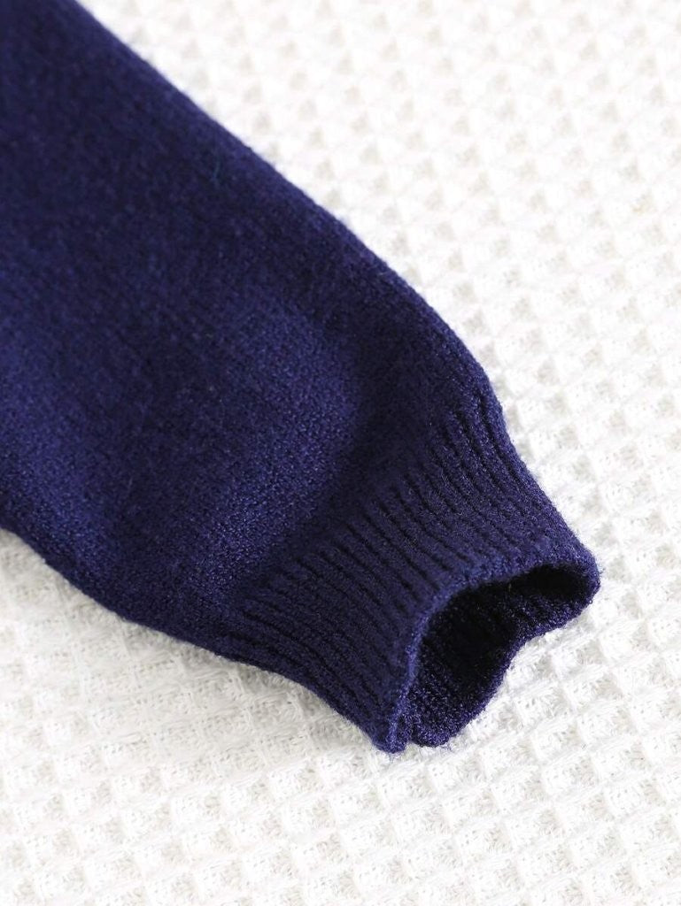 Baby Boy Polo Collar Knitted Jumpsuit