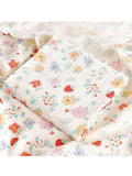 Baby Strawberry Flower Muslin Blanket