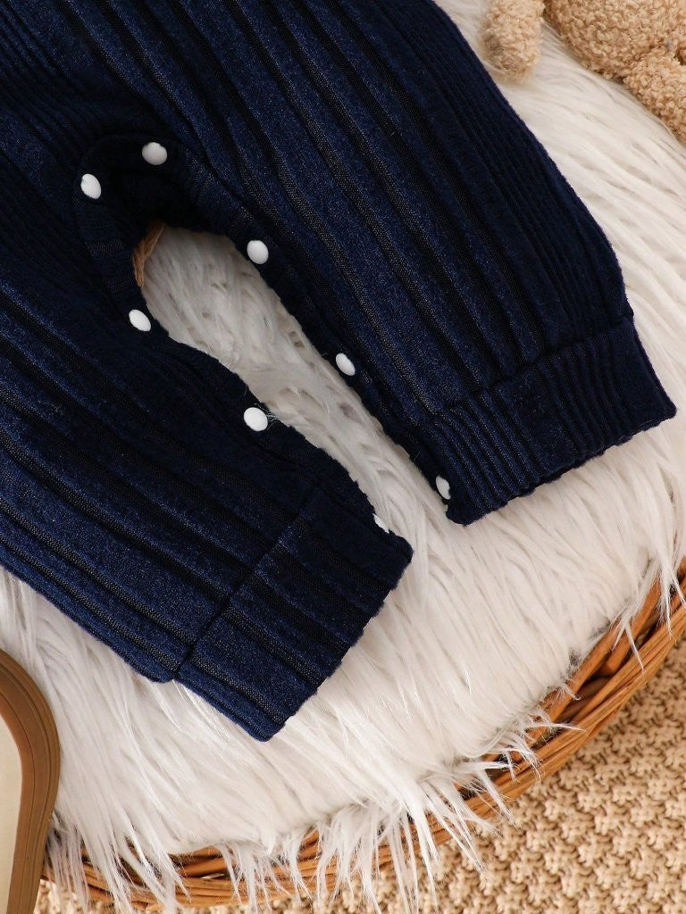 Baby Colour Block Crew Neck Jumpsuit