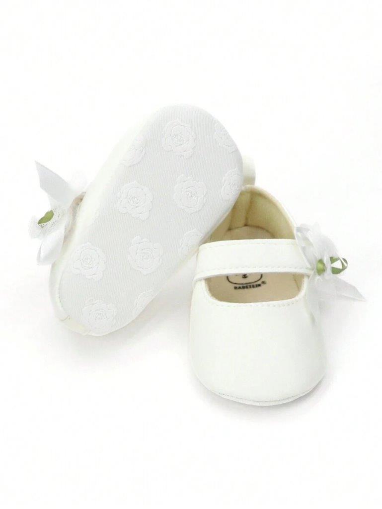 Baby Rose Princess Flats White