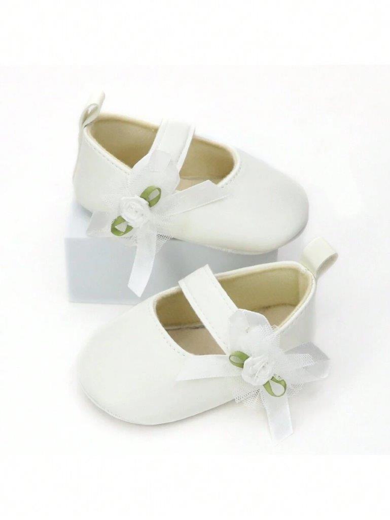 Baby Rose Princess Flats White