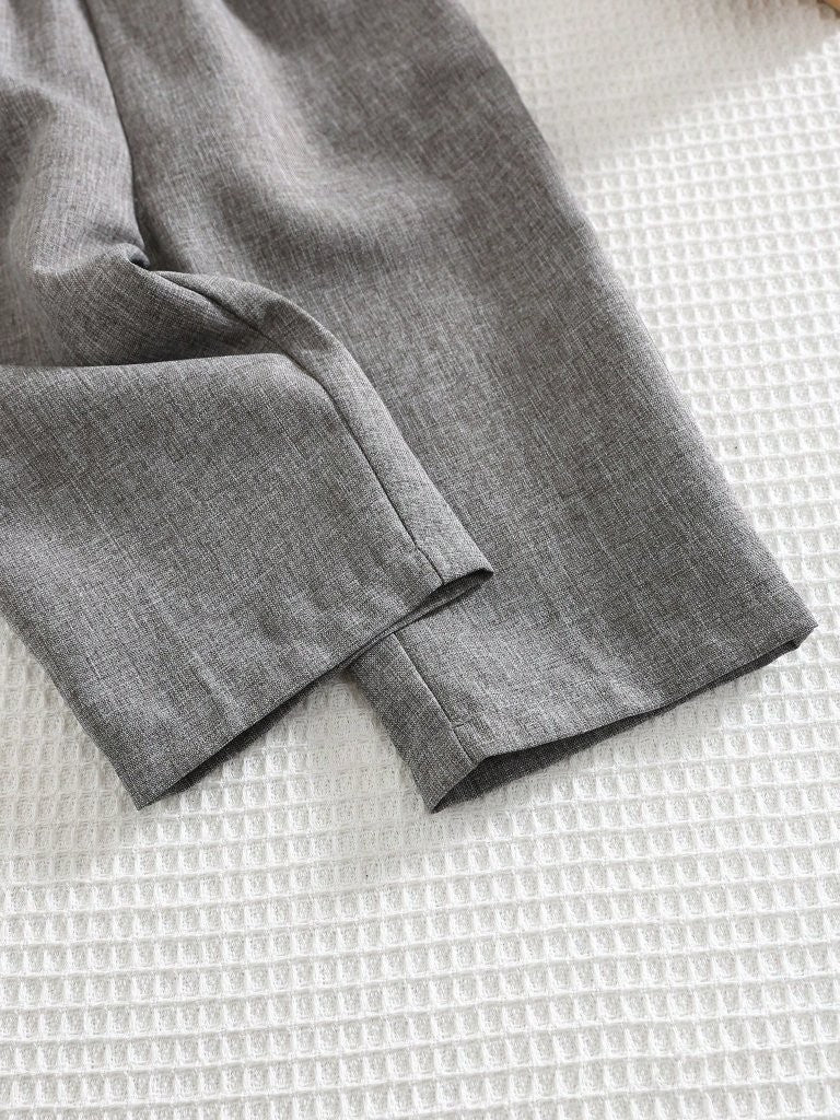 Baby Grey Embroidery Pattern Waistcoat With Pants Set