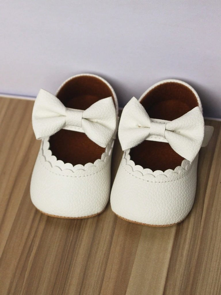 Baby Cute Mary Jane White Flats White