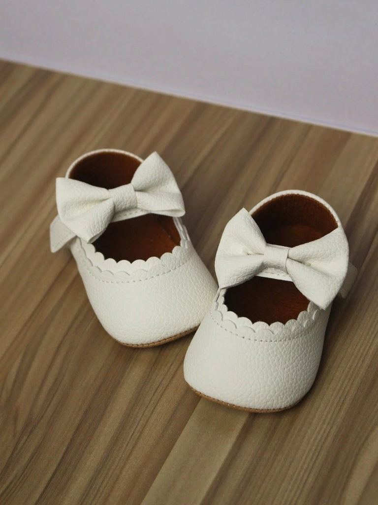 Baby Cute Mary Jane White Flats White