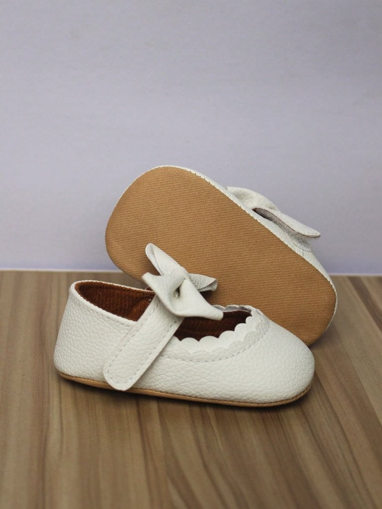Baby Cute Mary Jane White Flats White