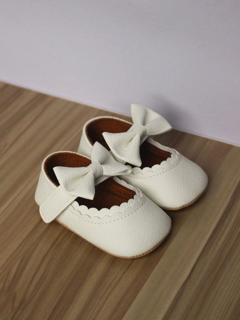 Baby Cute Mary Jane White Flats White