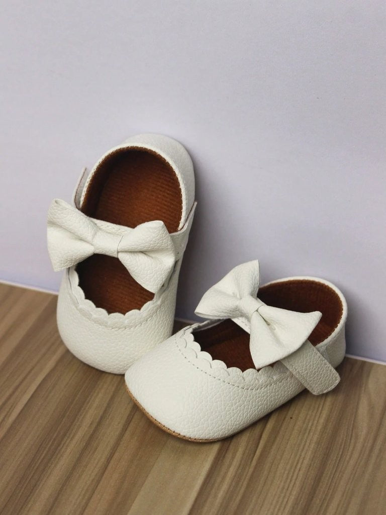 Baby Cute Mary Jane White Flats White