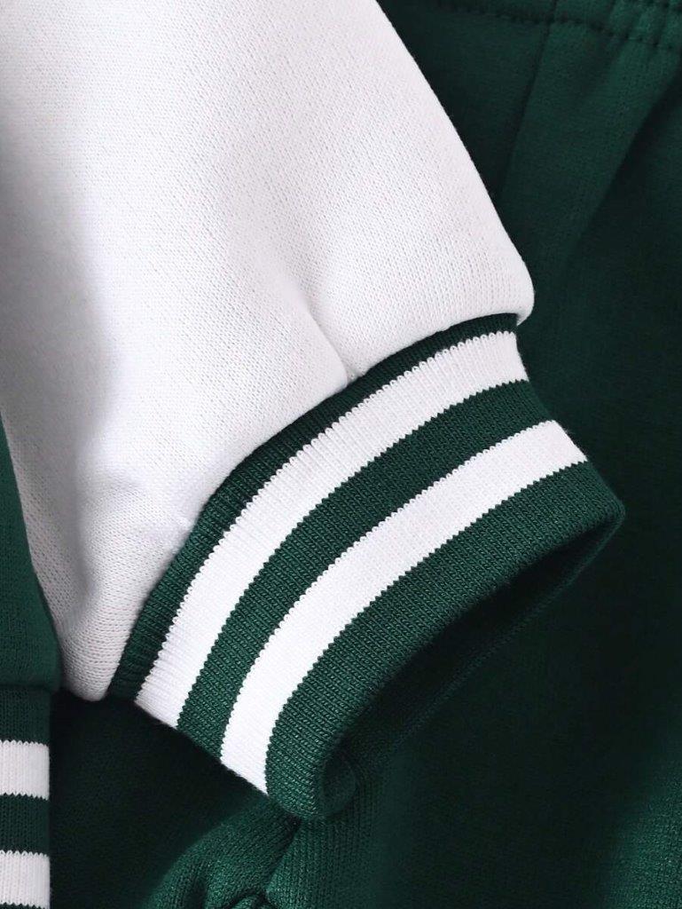 Baby Varsity Jacket And Pants Set Green