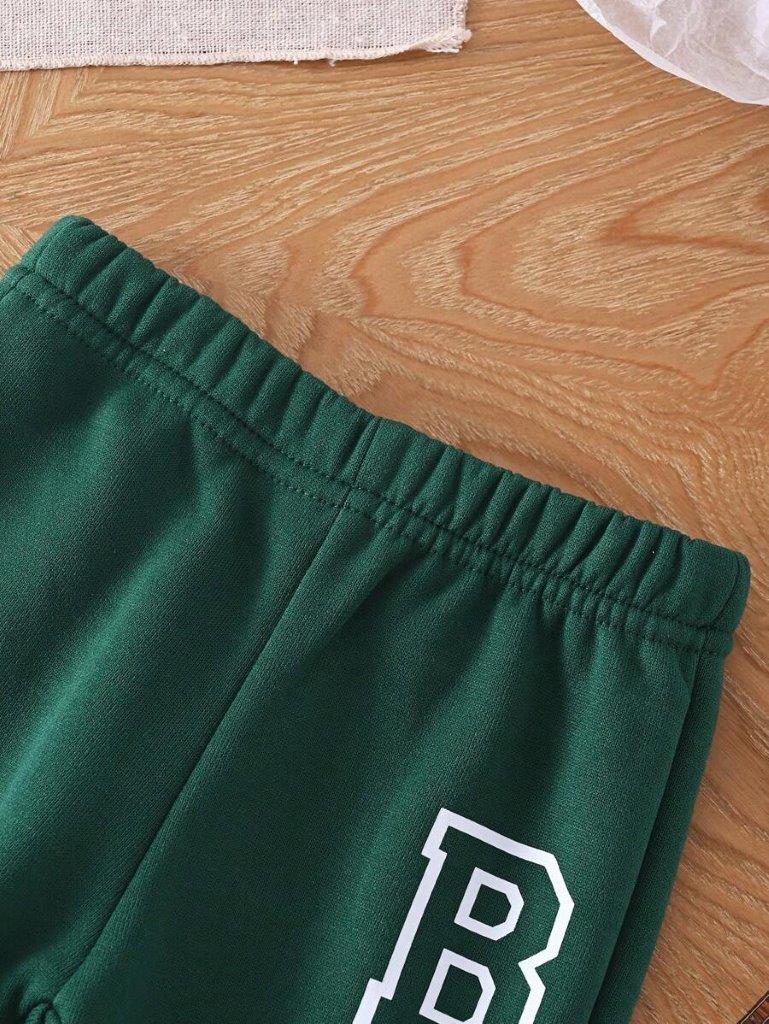 Baby Varsity Jacket And Pants Set Green