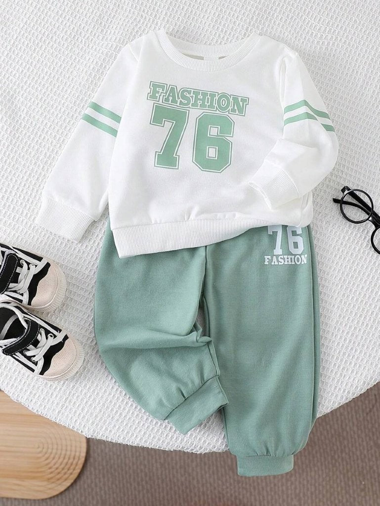 Baby Fashionable Pullover And Pants Set
