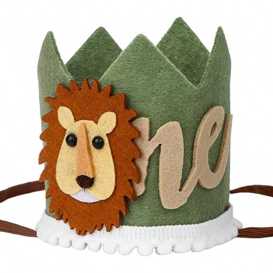 Baby 1st Birthday Lion Party Crown