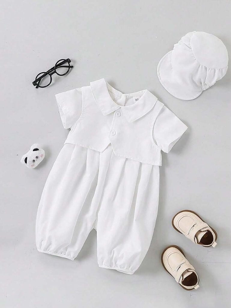 Baby 3 Piece White Baptism Outfit
