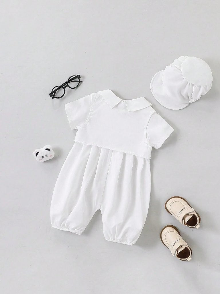 Baby 3 Piece White Baptism Outfit