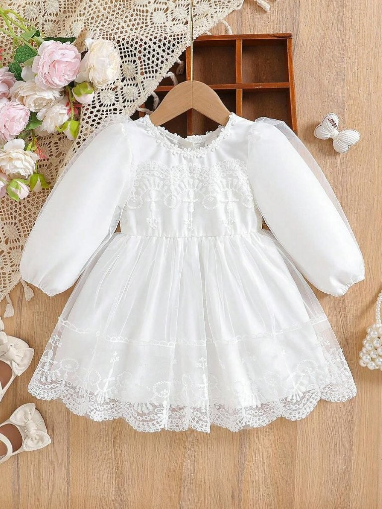 Baby Luxury Lace Long Sleeve Dress